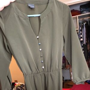 Mini dress with fitted waist and belt